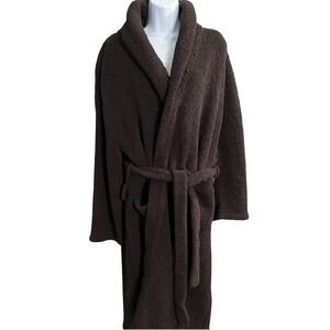 Kashwere‎ Plush Robe L Brown Lounge Belted Long Sleeves Cozy Loungewear Spa Bath